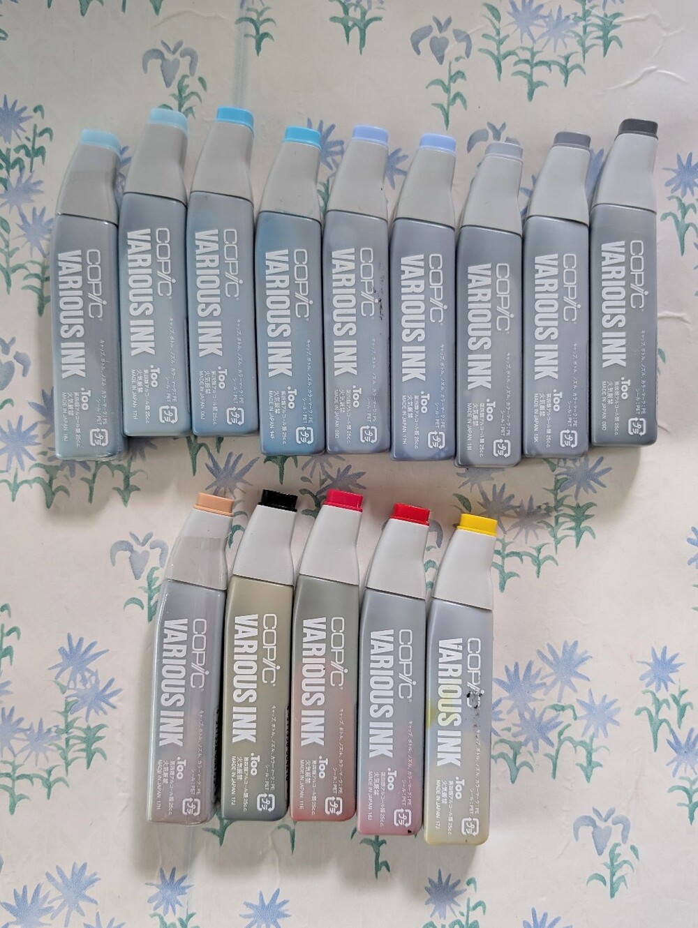 Set of 14 Copic Various Ink Refills Alcohol Markers Art Coloring Group Lot Used